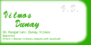 vilmos dunay business card